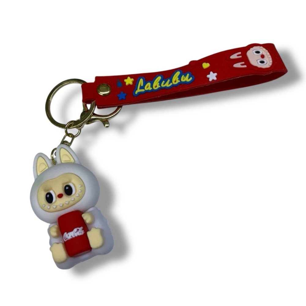 Labubu x Coca Cola Red and White Vinyl Monster Kawaii Trendy Keychain